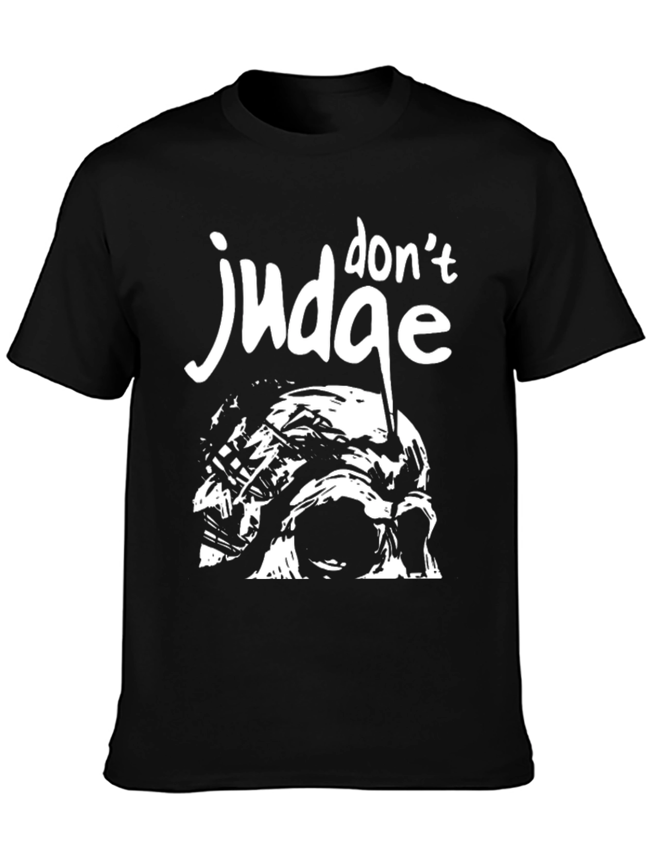 Dont Judge Graphic Tee - Black Cotton