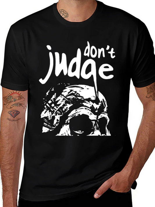 Dont Judge Graphic Tee - Black Cotton