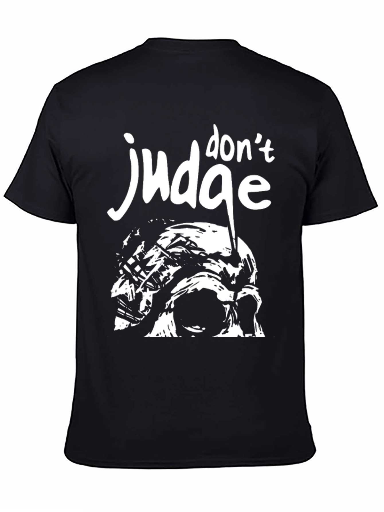 Dont Judge Graphic Tee - Black Cotton