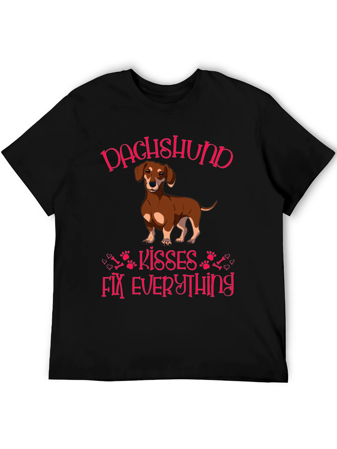 Dachshund Kisses Fix Everything Graphic Tee