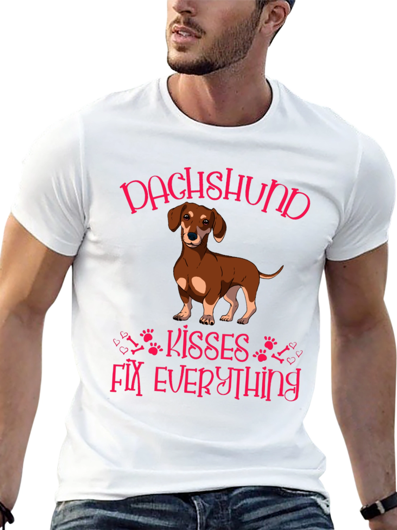 Dachshund Kisses Fix Everything Graphic Tee