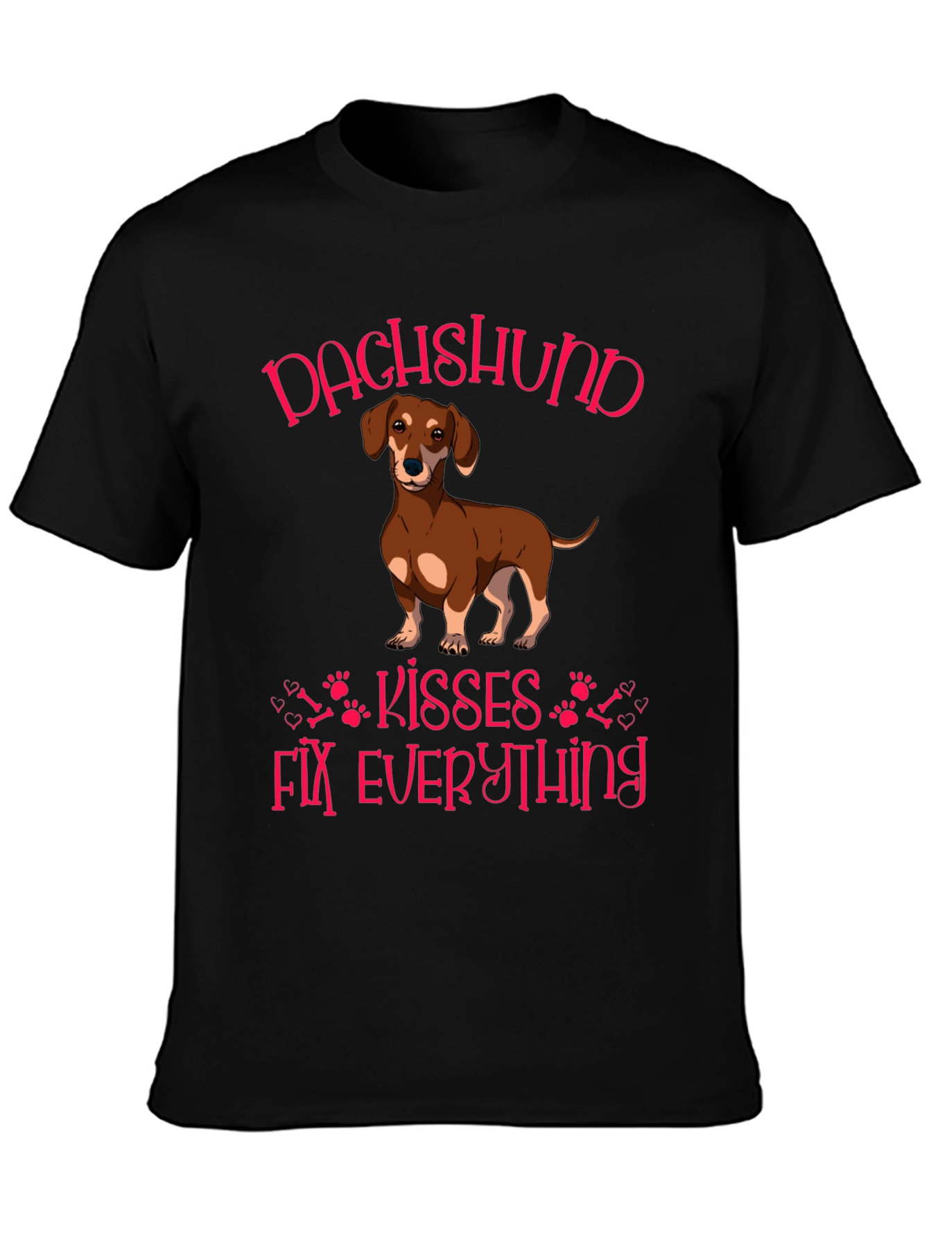 Dachshund Kisses Fix Everything Graphic Tee