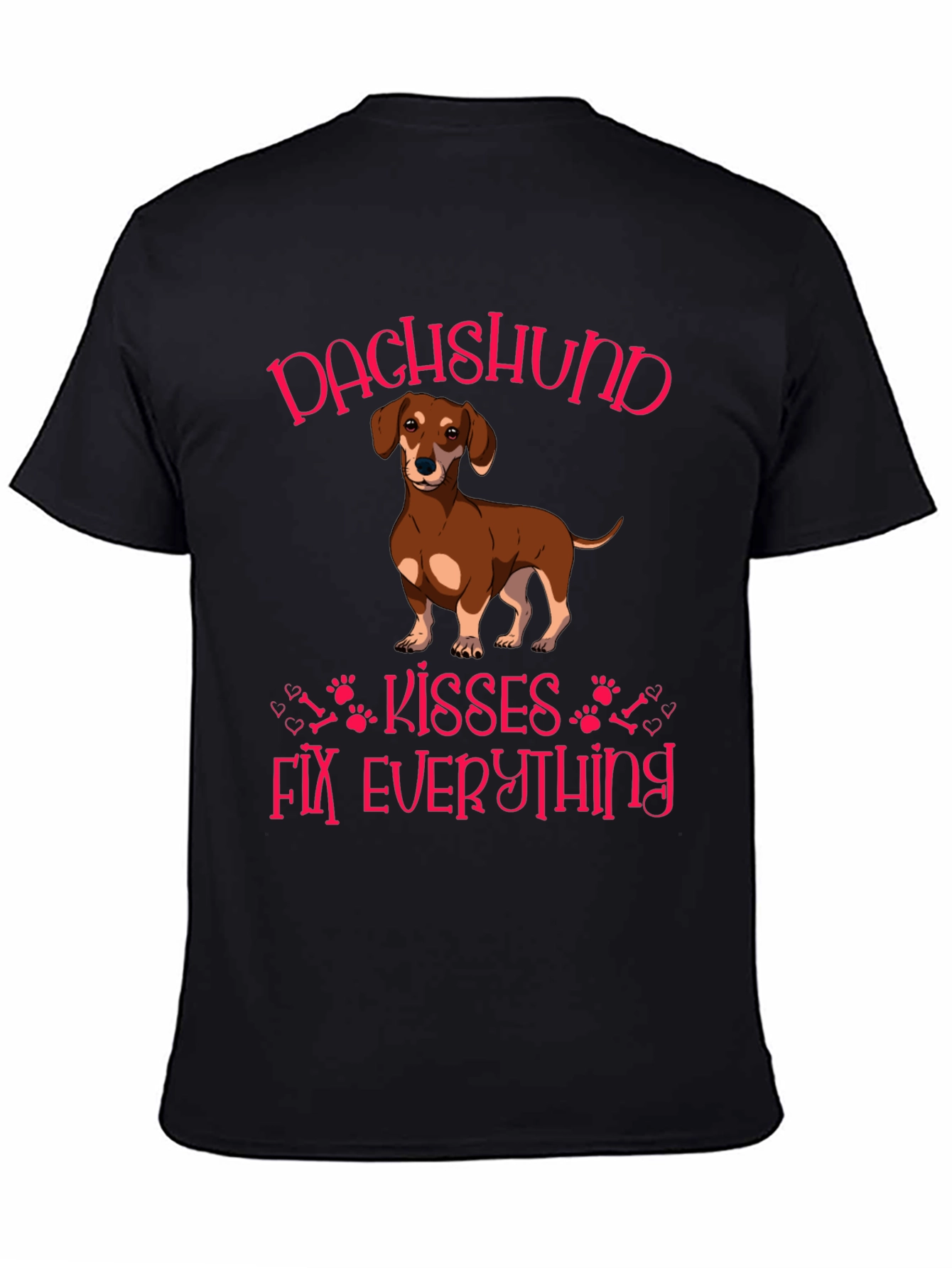 Dachshund Kisses Fix Everything Graphic Tee