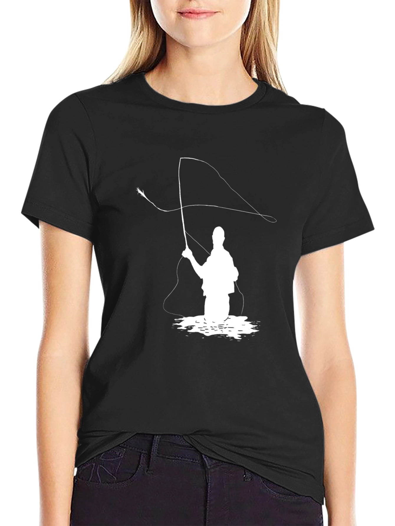 Fly Fishing T-Shirt - Angler Silhouette