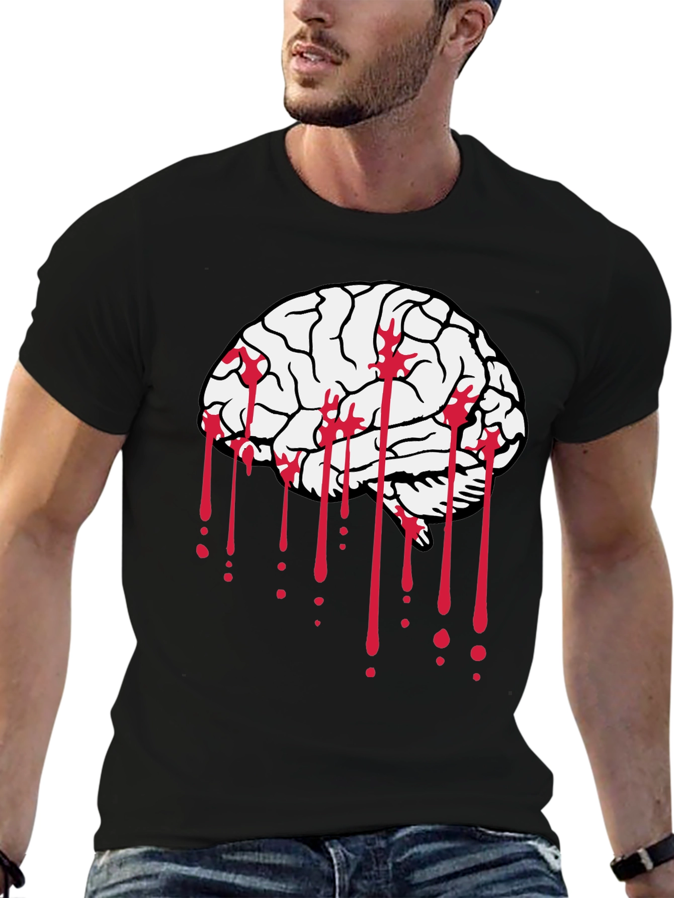 Brain Bleed Black Graphic Tee
