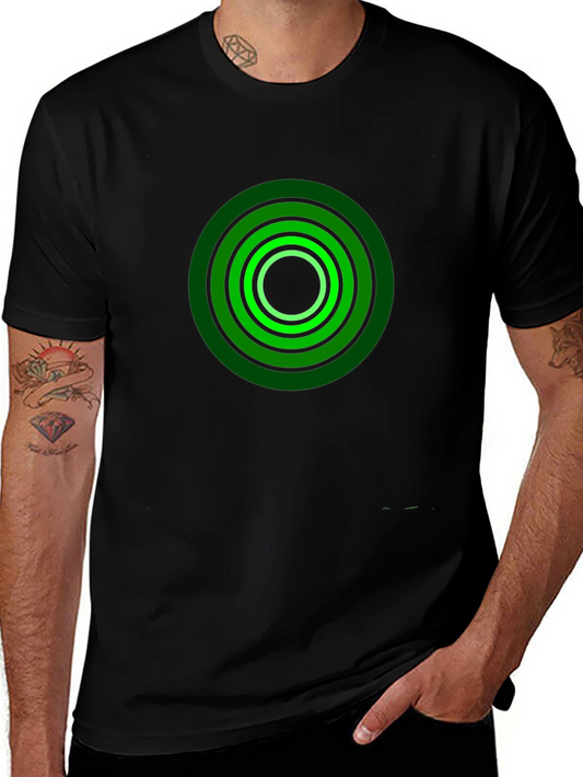 Black T-Shirt with Green Target Design