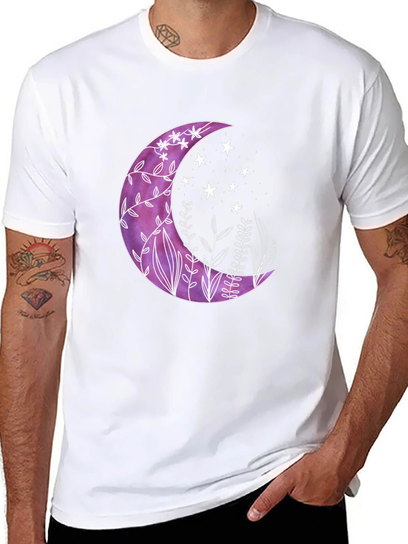 Purple Moon & Stars Graphic Tee