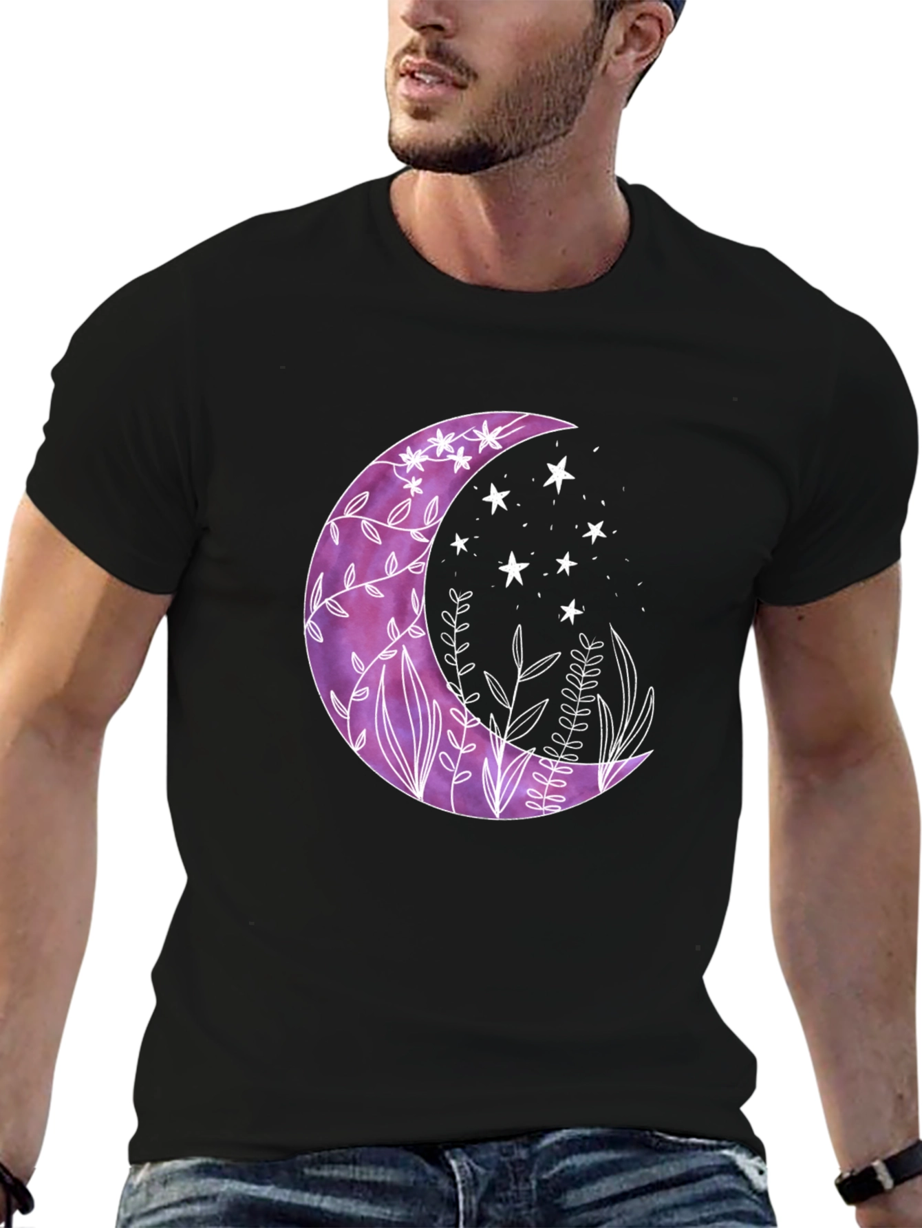 Purple Moon & Stars Graphic Tee