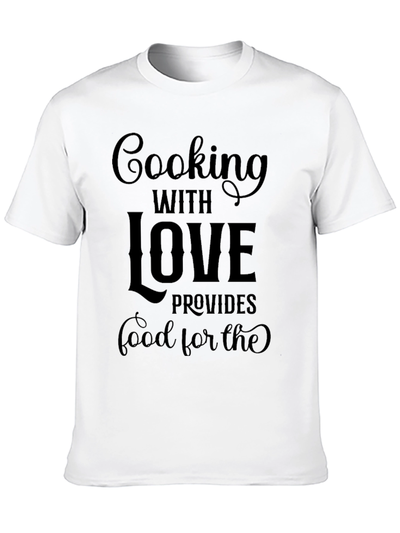 Cooking With Love Black Graphic Tee