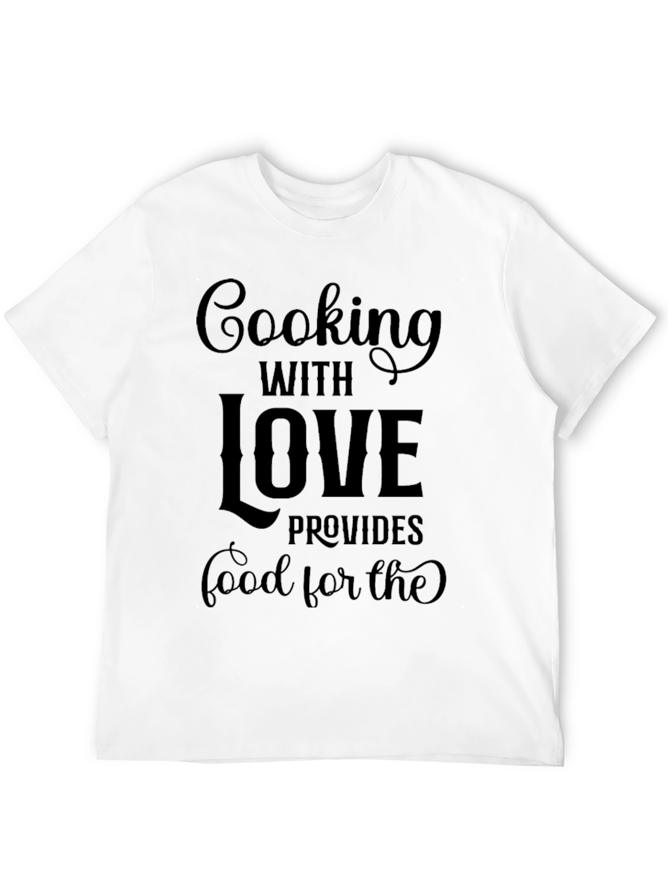 Cooking With Love Black Graphic Tee