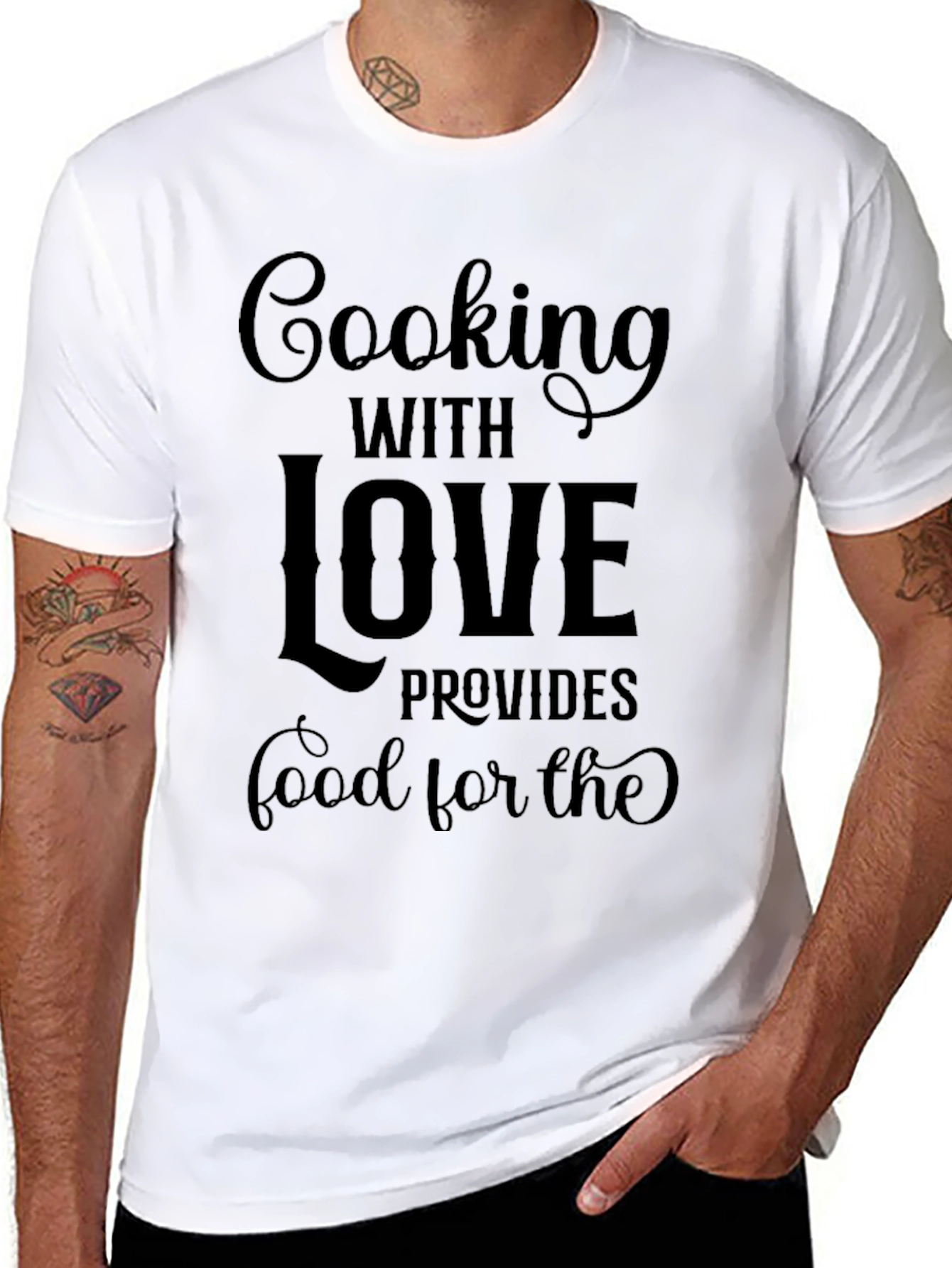 Cooking With Love Black Graphic Tee