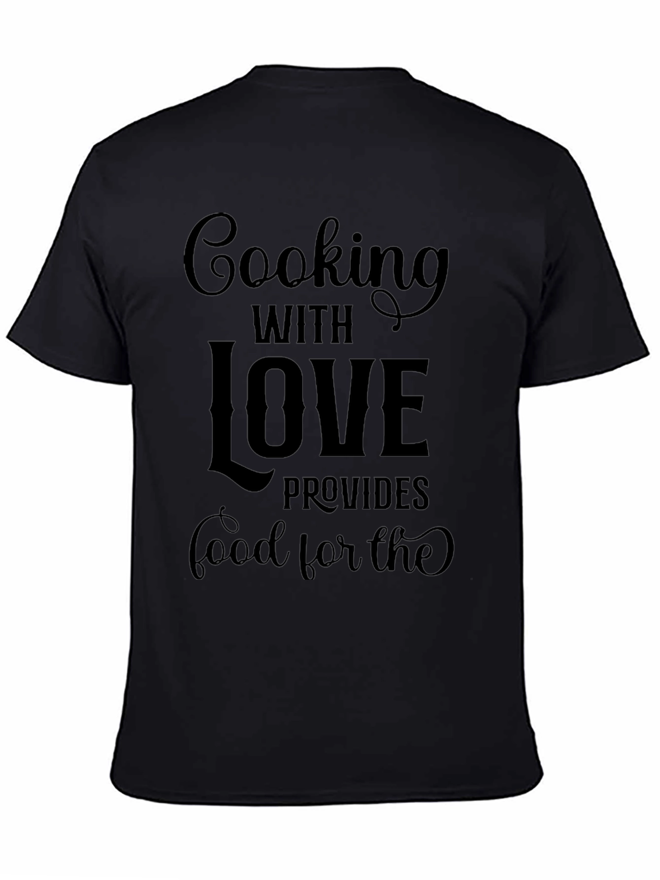 Cooking With Love Black Graphic Tee