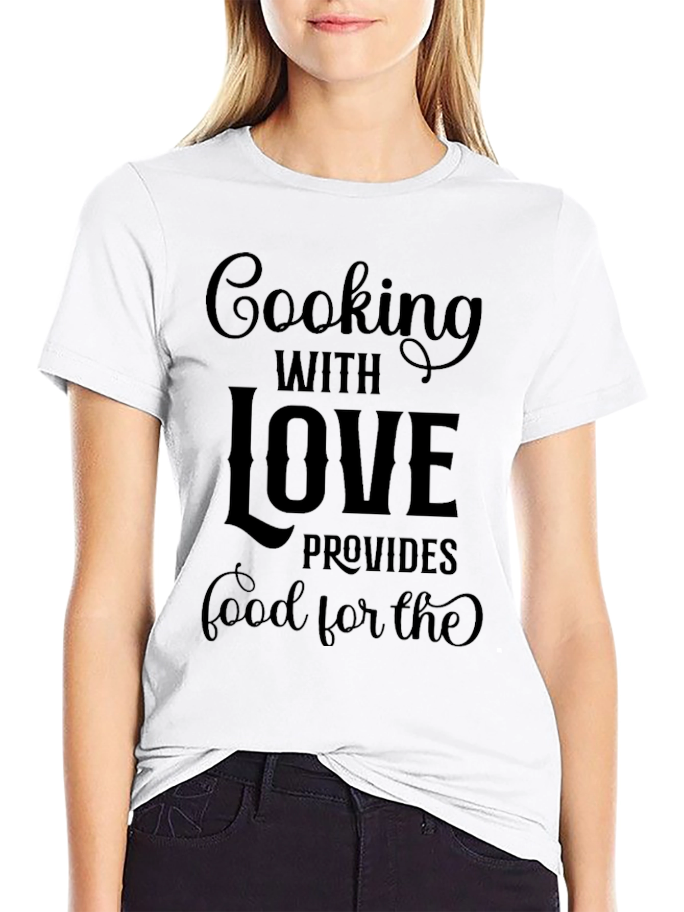 Cooking With Love Black Graphic Tee