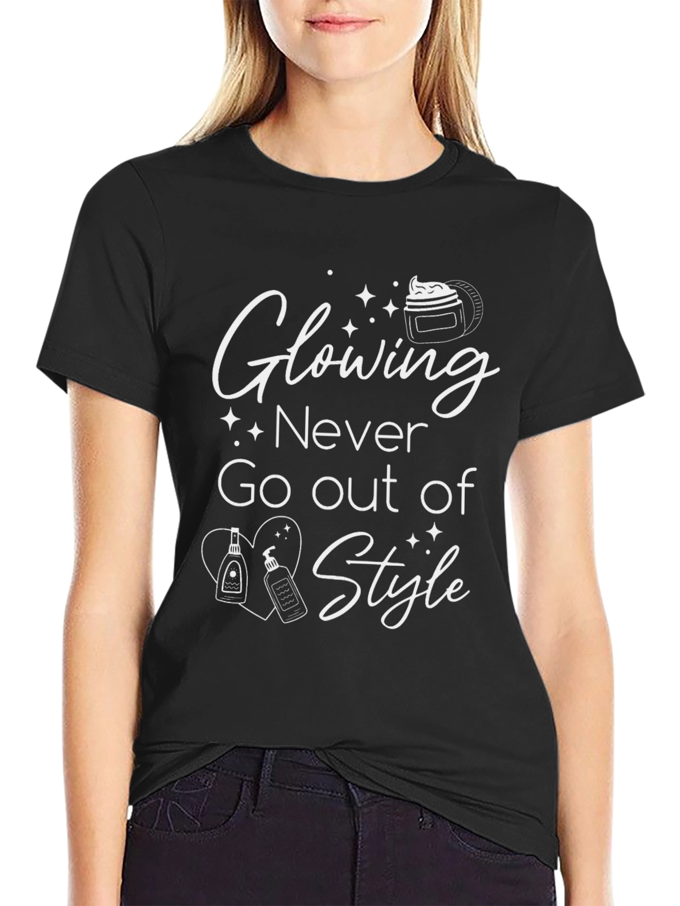Glowing Never Go Out of Style Black T-Shirt