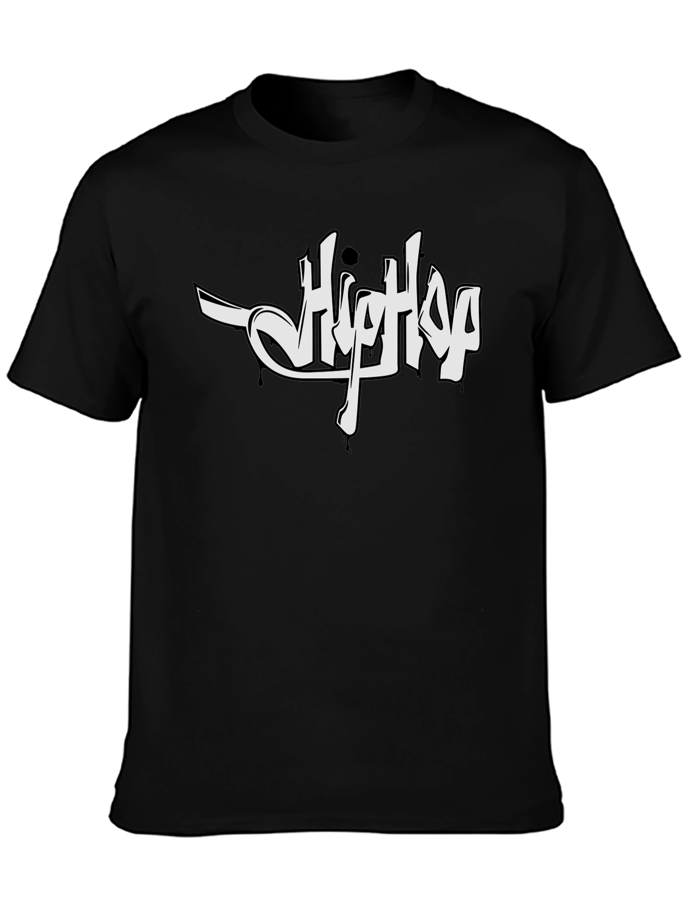 Hip Hop Graphic Tee - Black