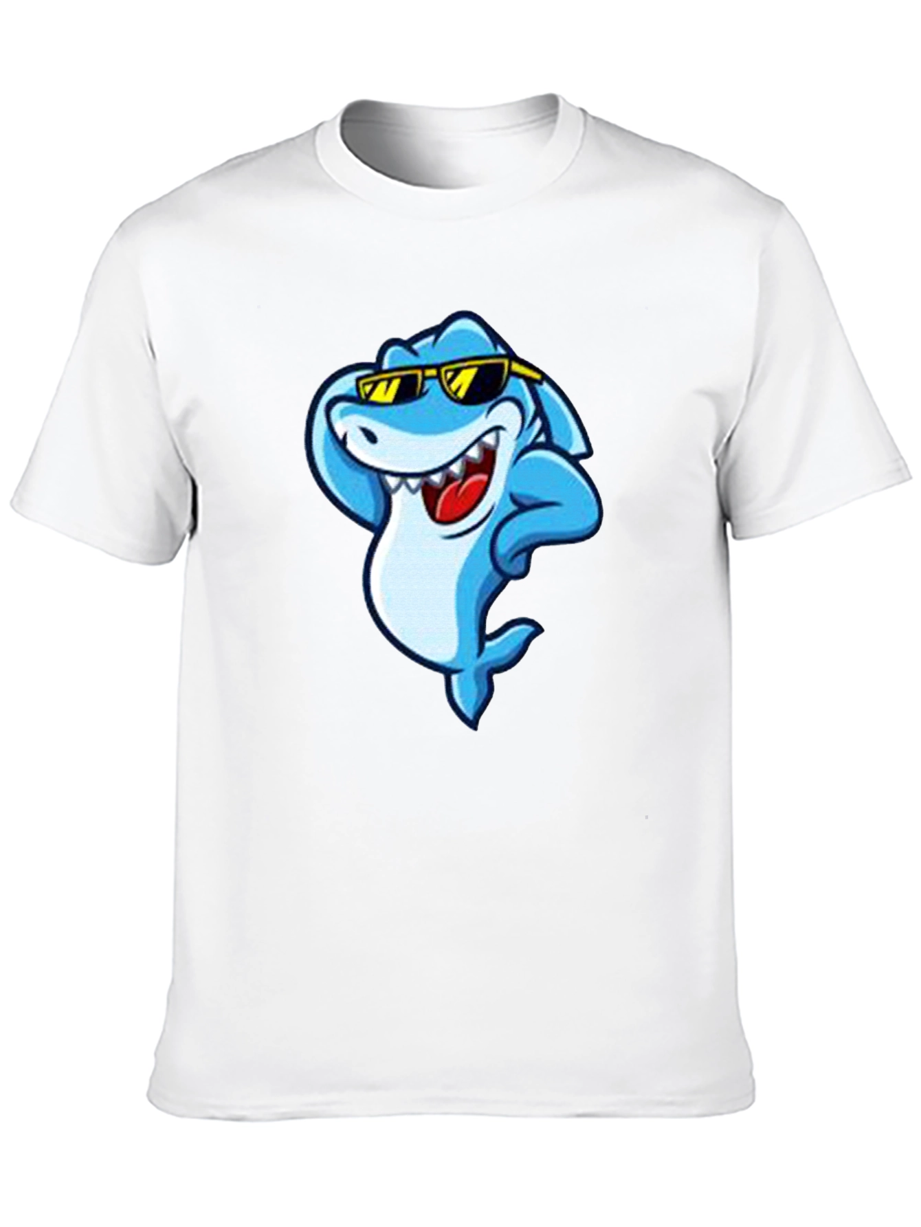 Cool Shark Graphic Tee - Black Cotton T-Shirt