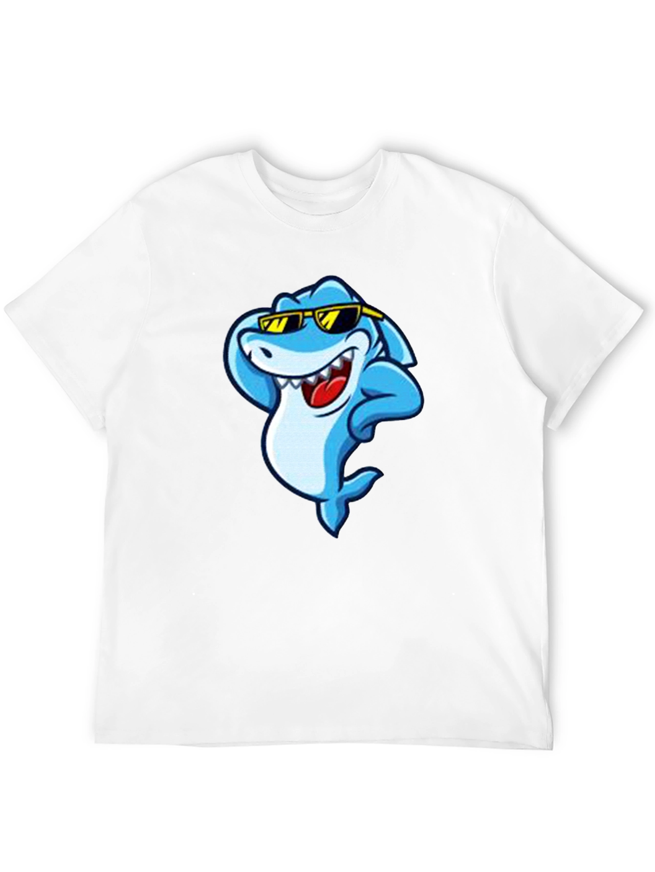 Cool Shark Graphic Tee - Black Cotton T-Shirt