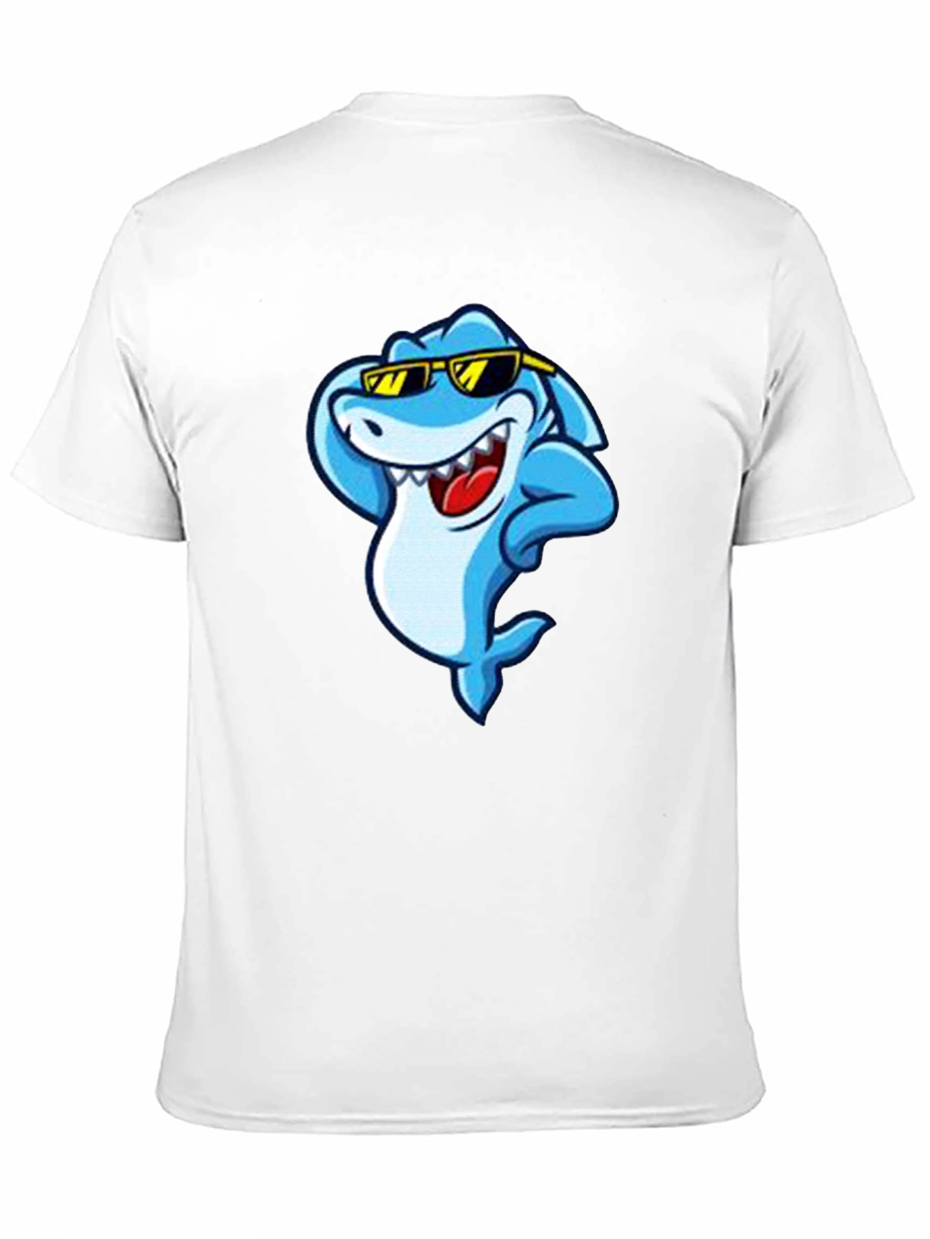 Cool Shark Graphic Tee - Black Cotton T-Shirt