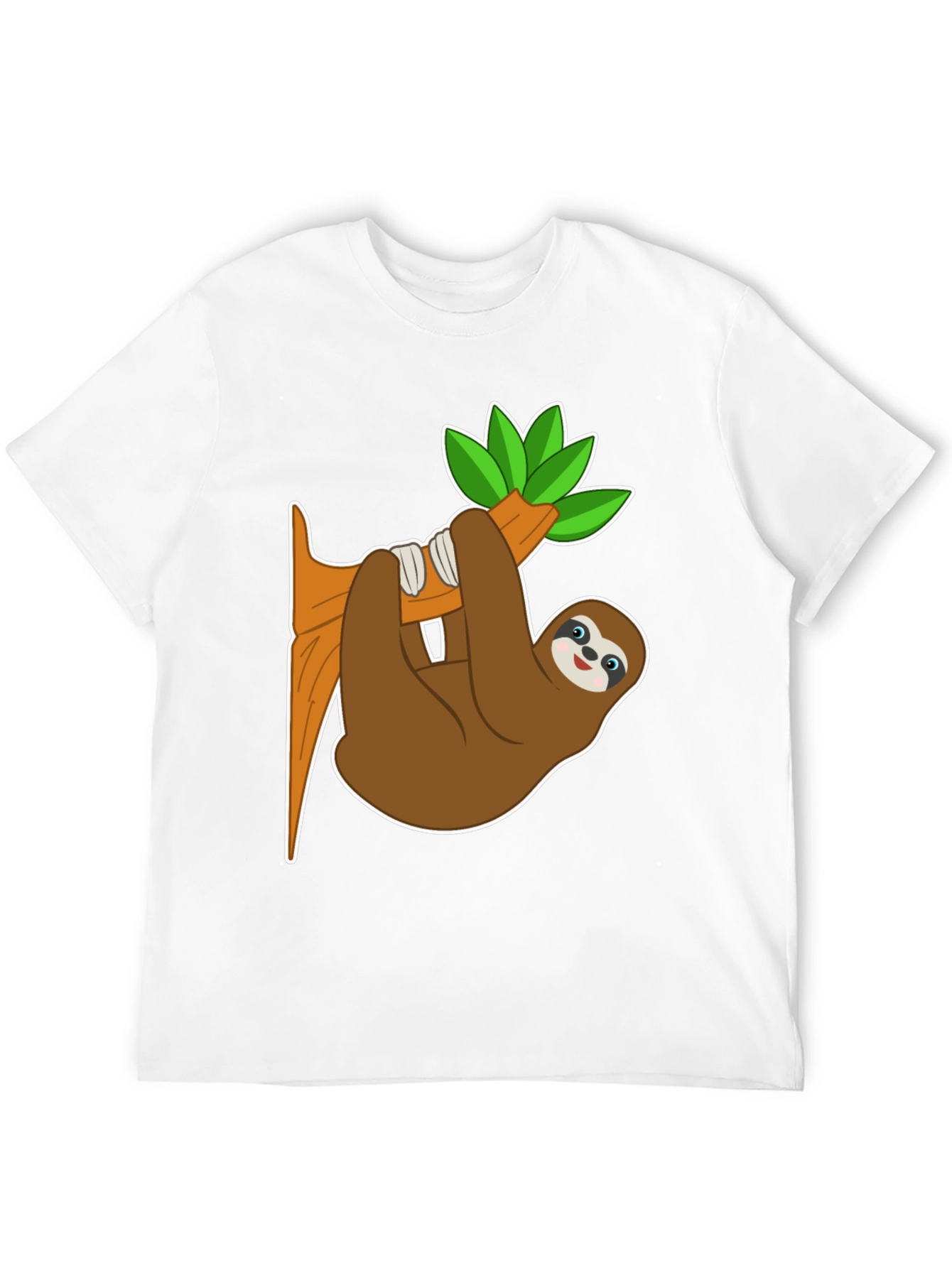 Cute Sloth on Branch Graphic Tee