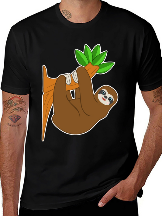 Cute Sloth on Branch Graphic Tee