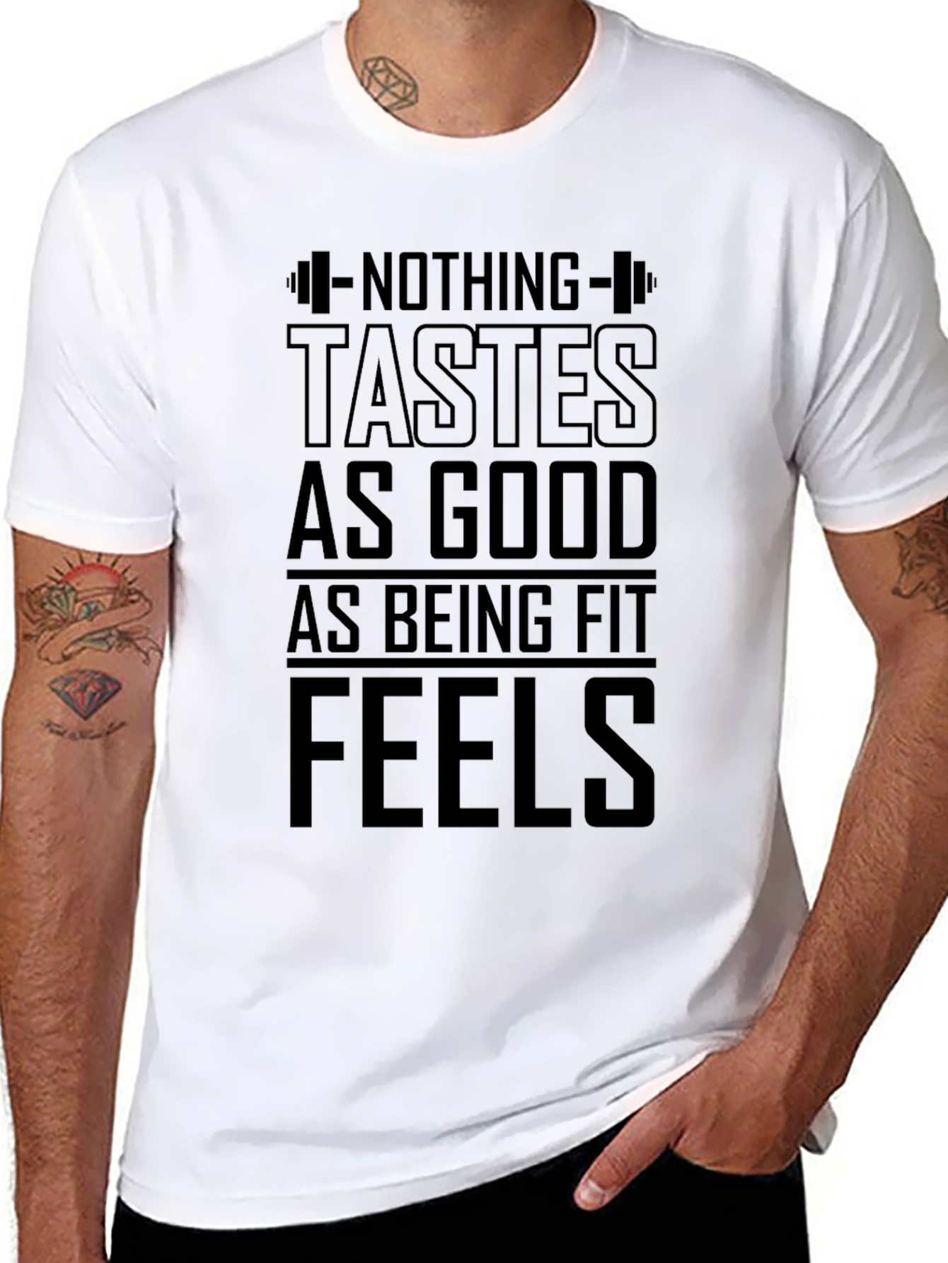 Fitness Motivation T-Shirt: Nothing Tastes As Good