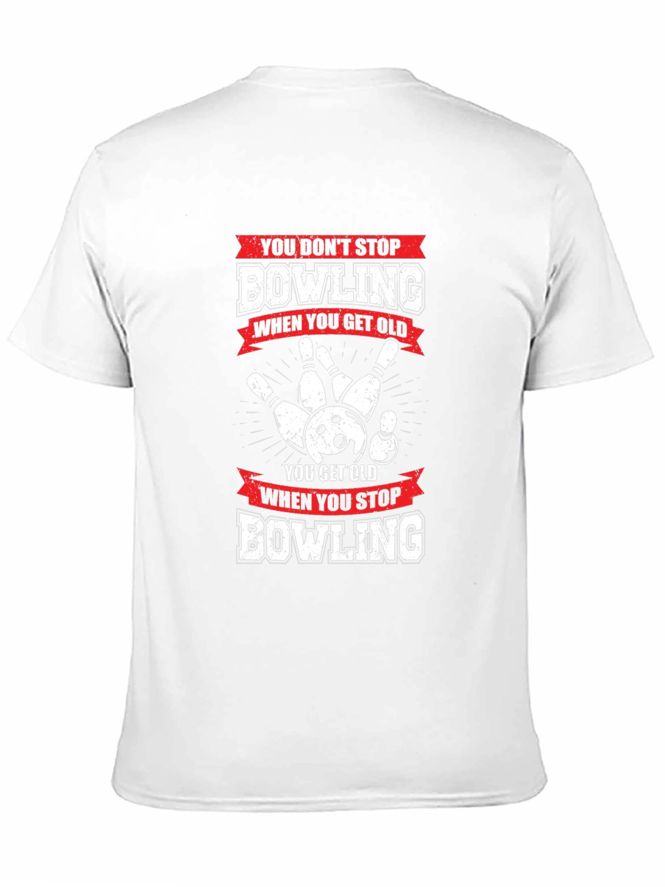 Bowling Never Stops Mens Graphic Tee
