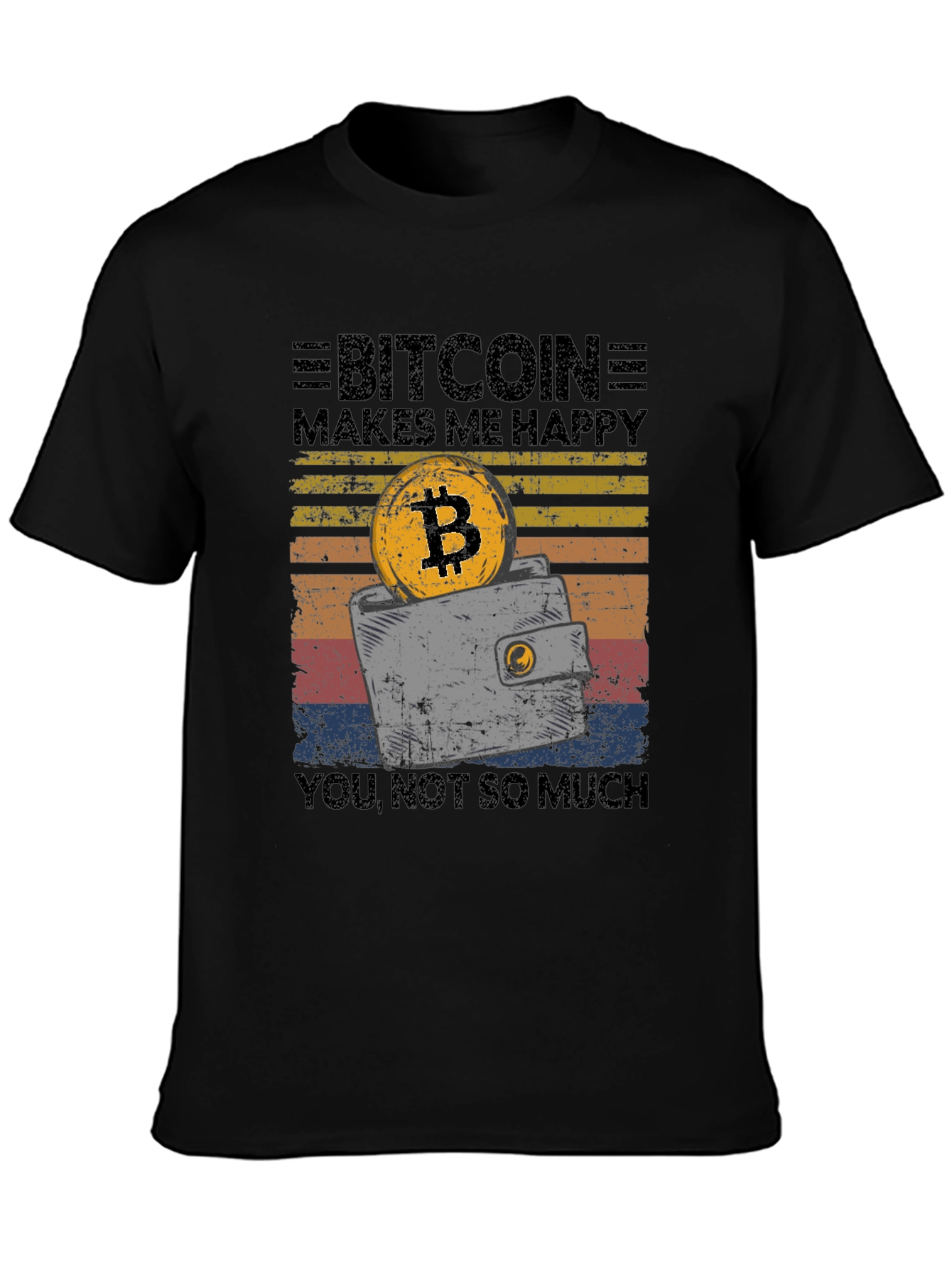 Bitcoin Makes Me Happy Graphic T-Shirt