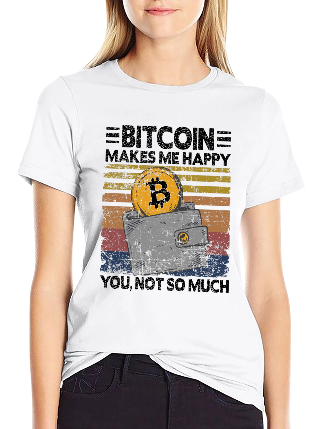 Bitcoin Makes Me Happy Graphic T-Shirt