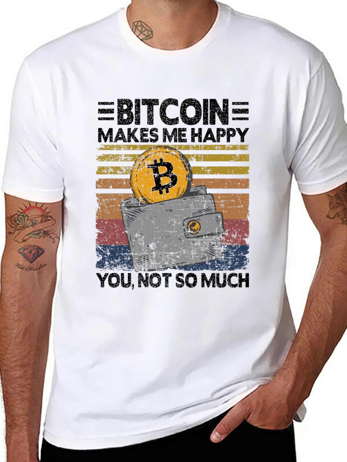 Bitcoin Makes Me Happy Graphic T-Shirt