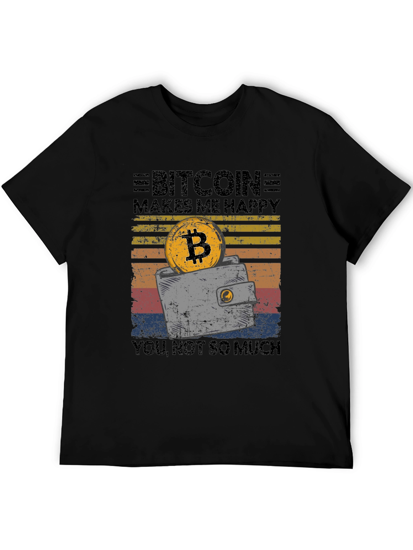 Bitcoin Makes Me Happy Graphic T-Shirt