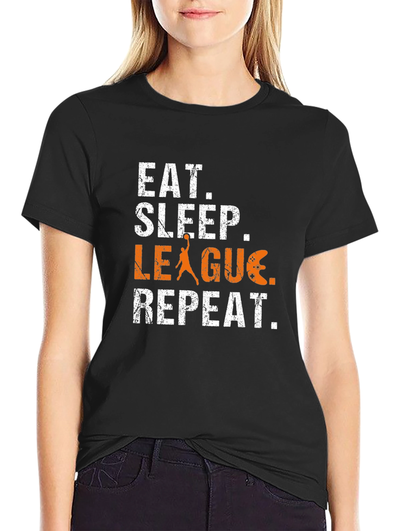 Eat Sleep League Repeat Graphic T-Shirt