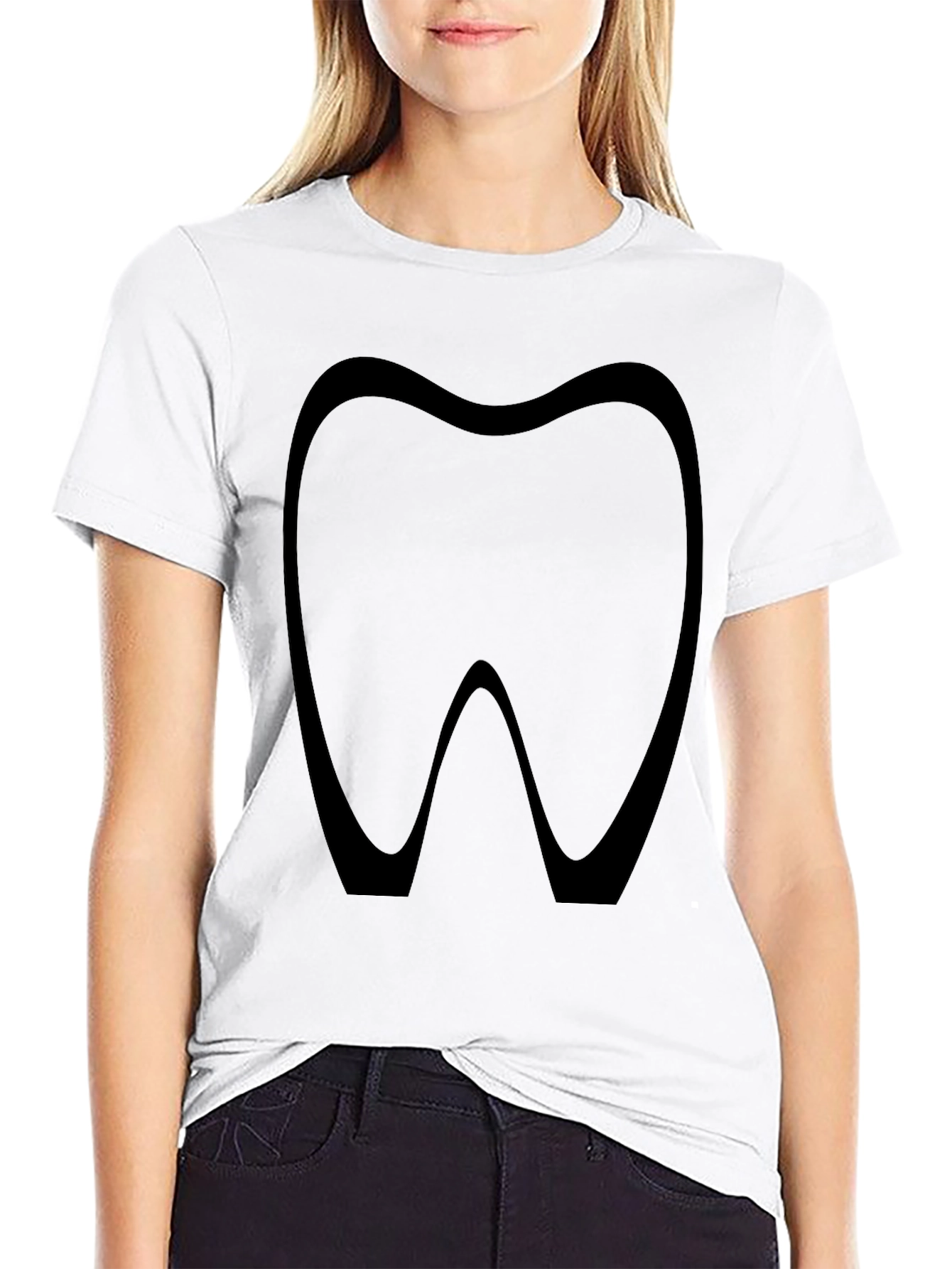 Dental Health Tee - Tooth Silhouette T-Shirt