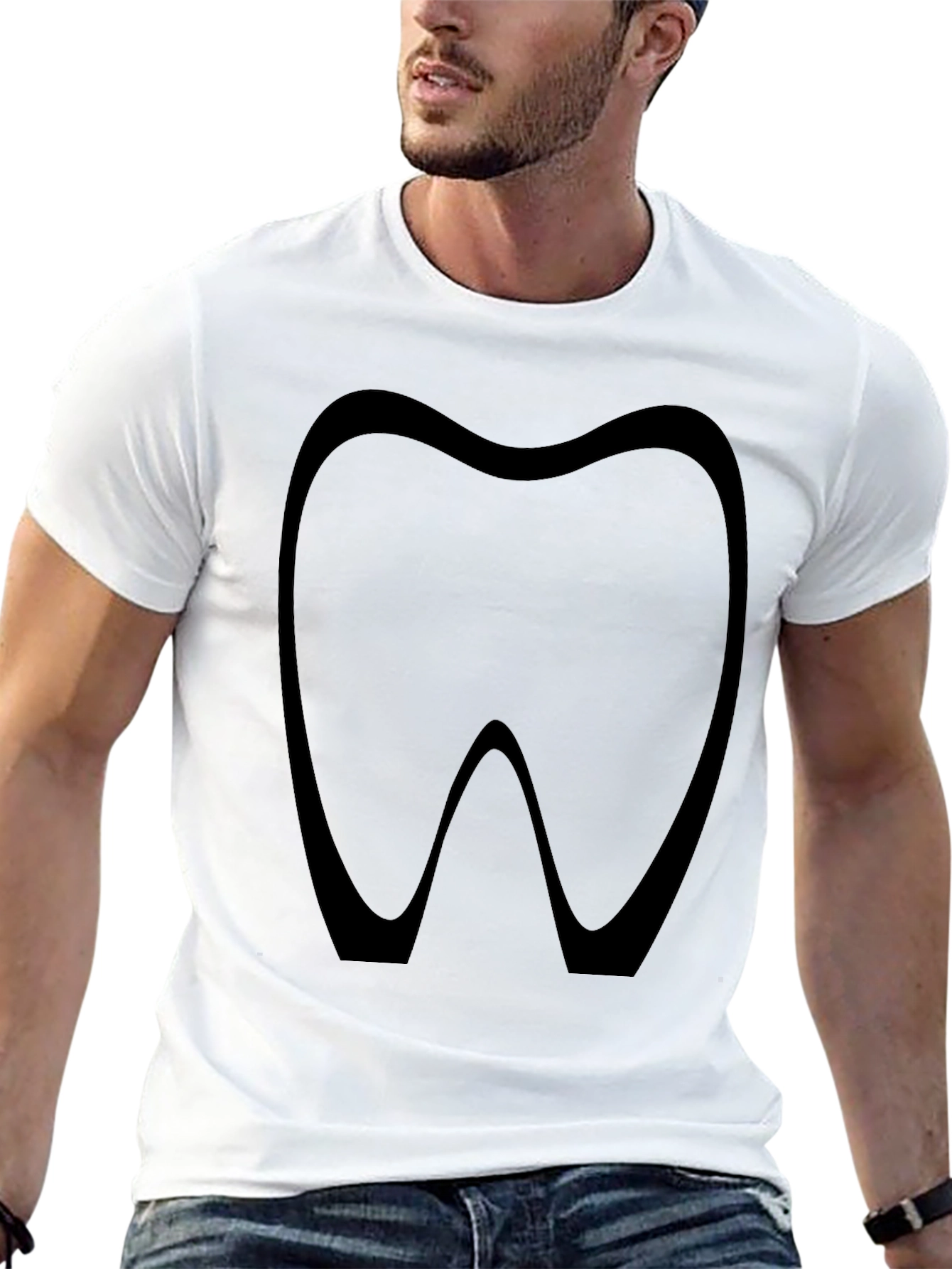 Dental Health Tee - Tooth Silhouette T-Shirt