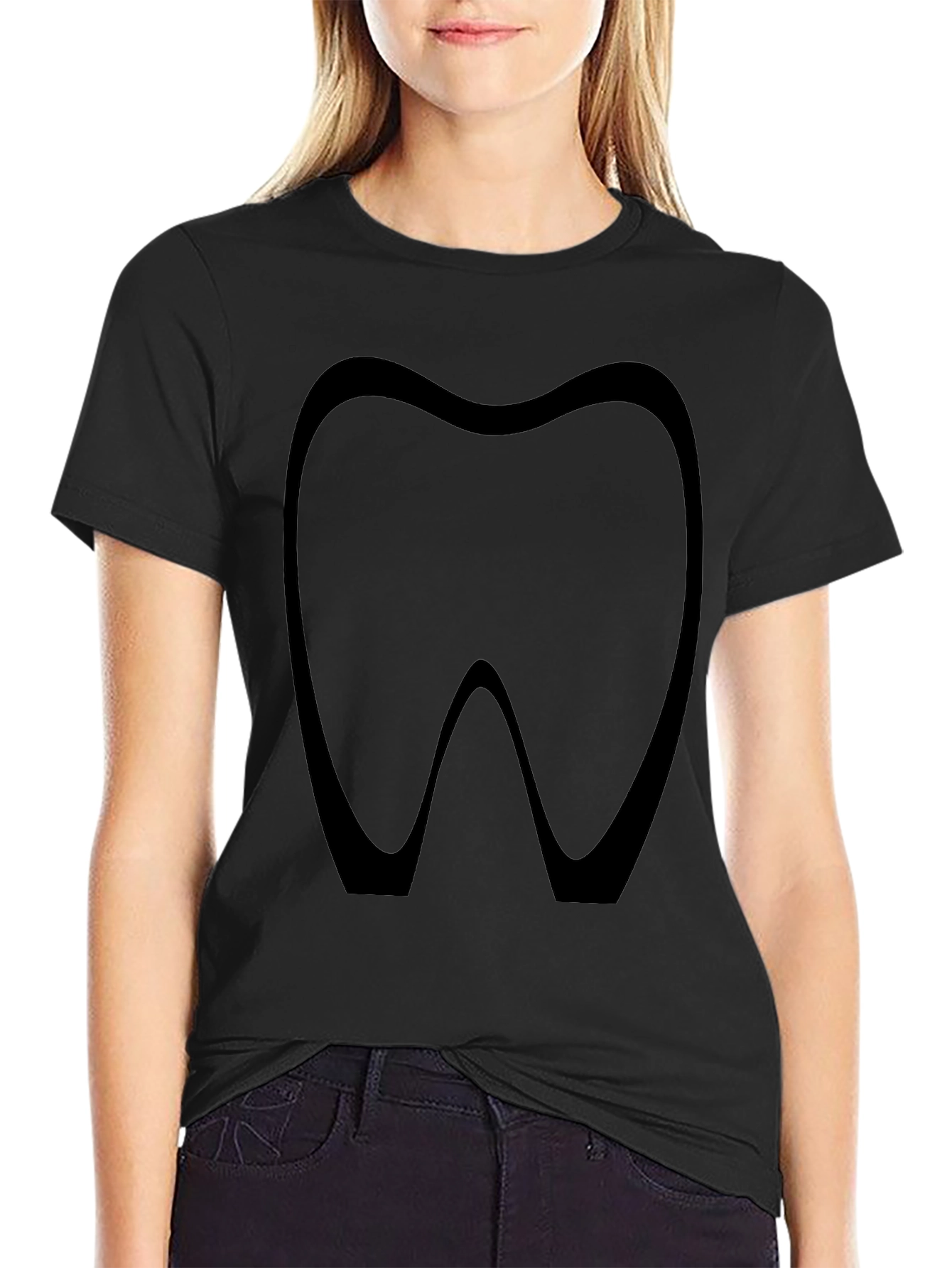 Dental Health Tee - Tooth Silhouette T-Shirt