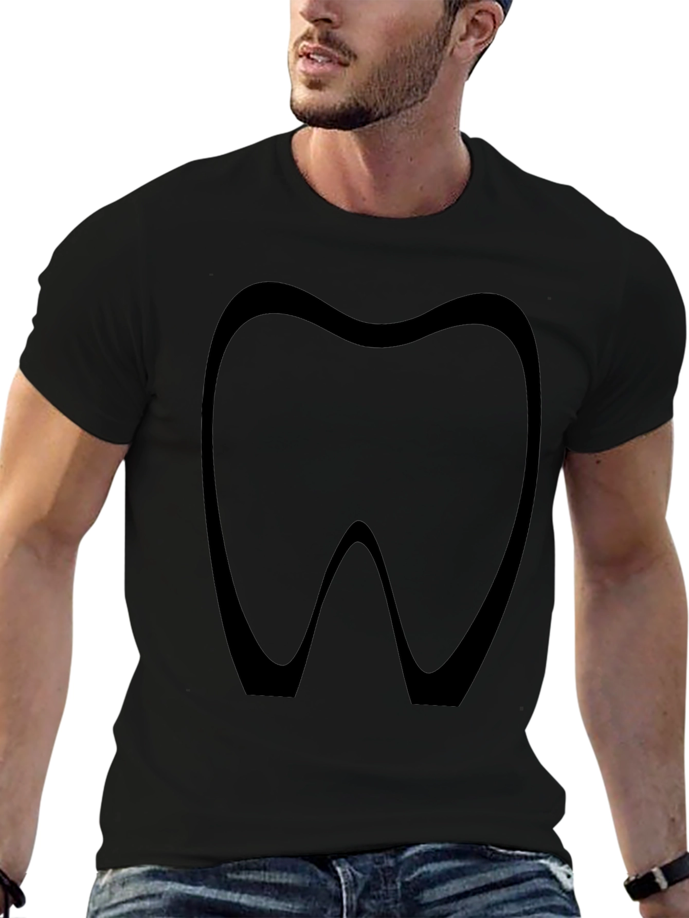 Dental Health Tee - Tooth Silhouette T-Shirt