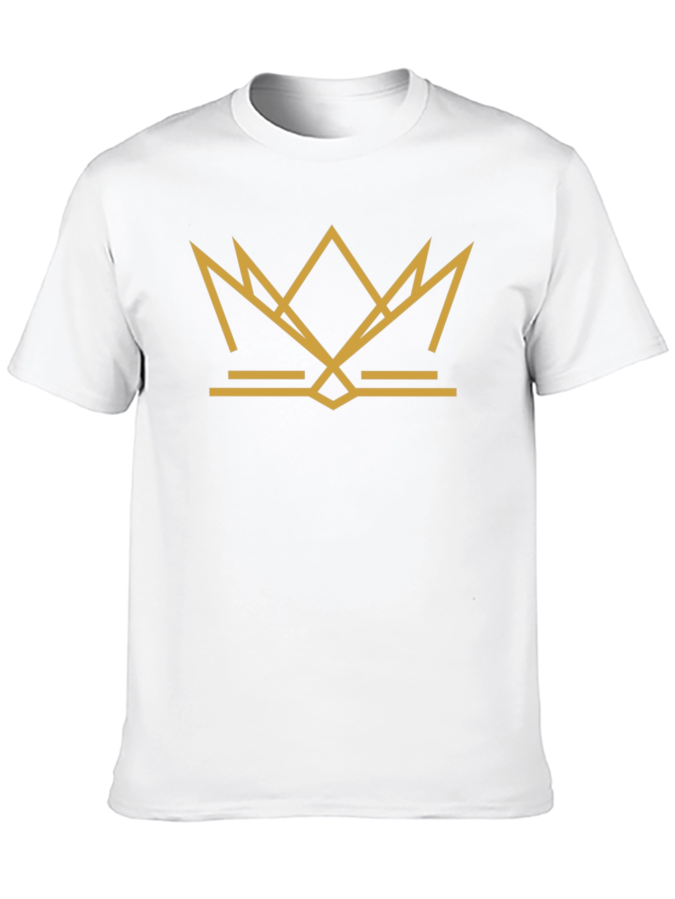 Geometric Crown Graphic Tee - Black