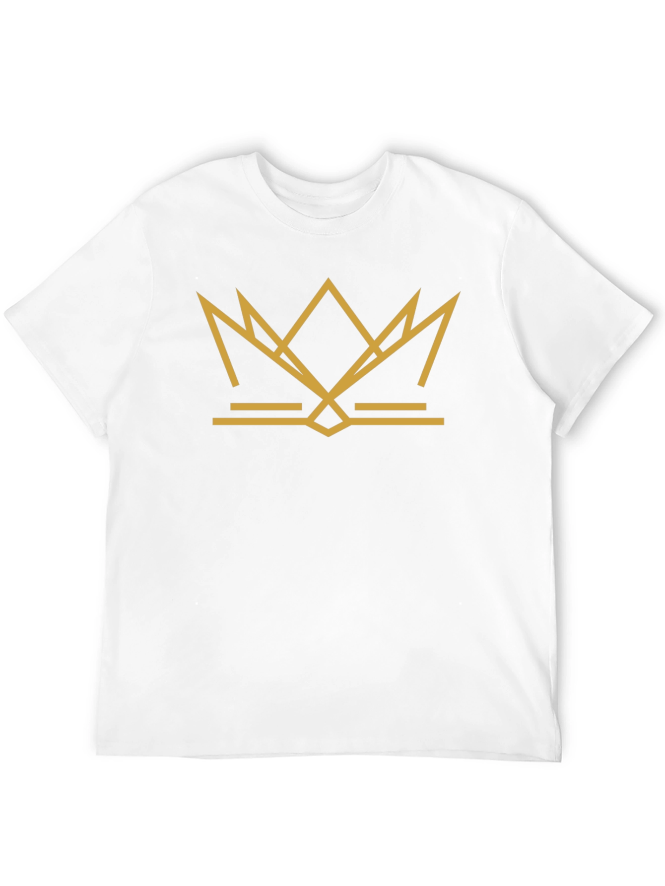 Geometric Crown Graphic Tee - Black