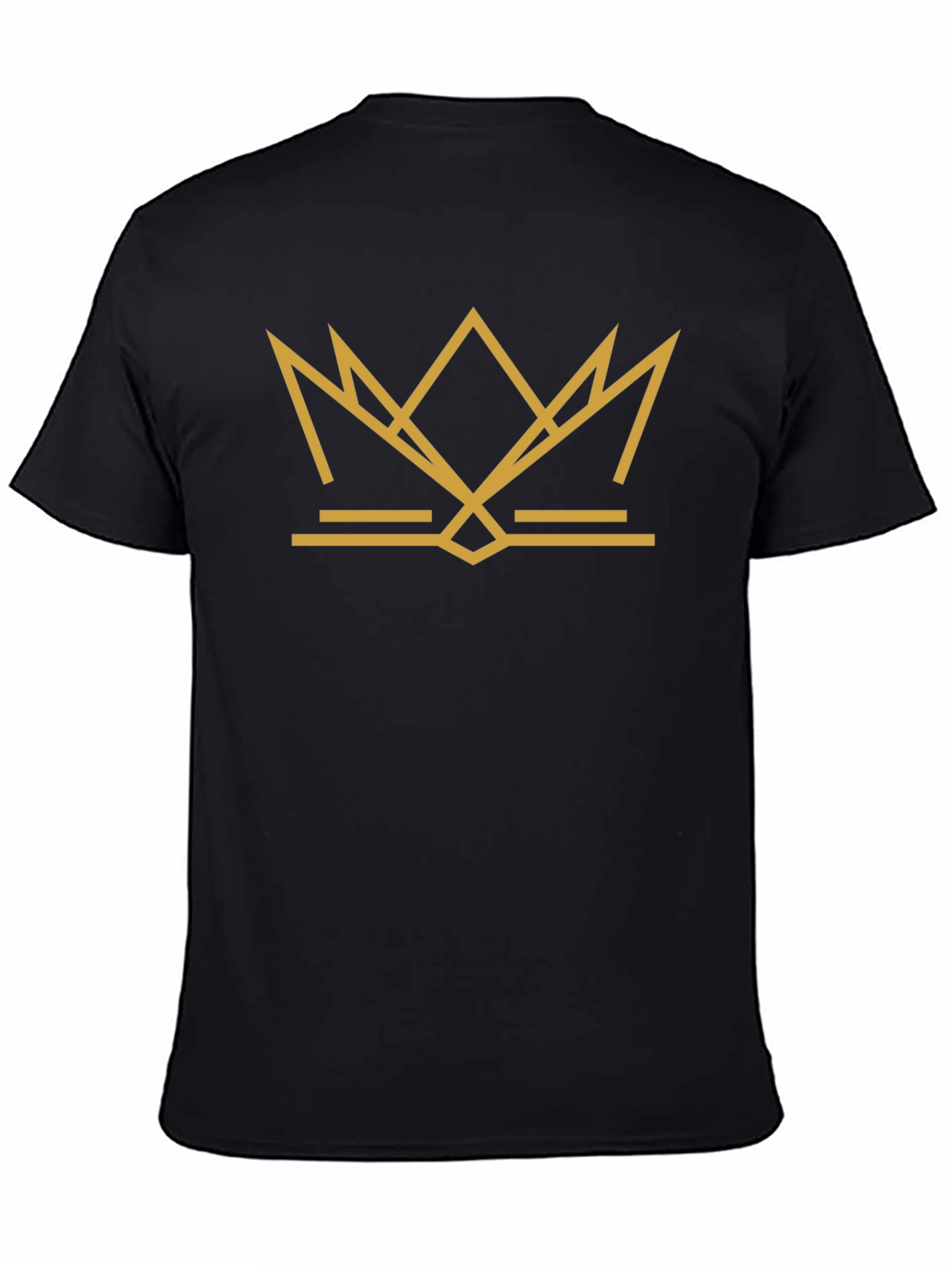Geometric Crown Graphic Tee - Black