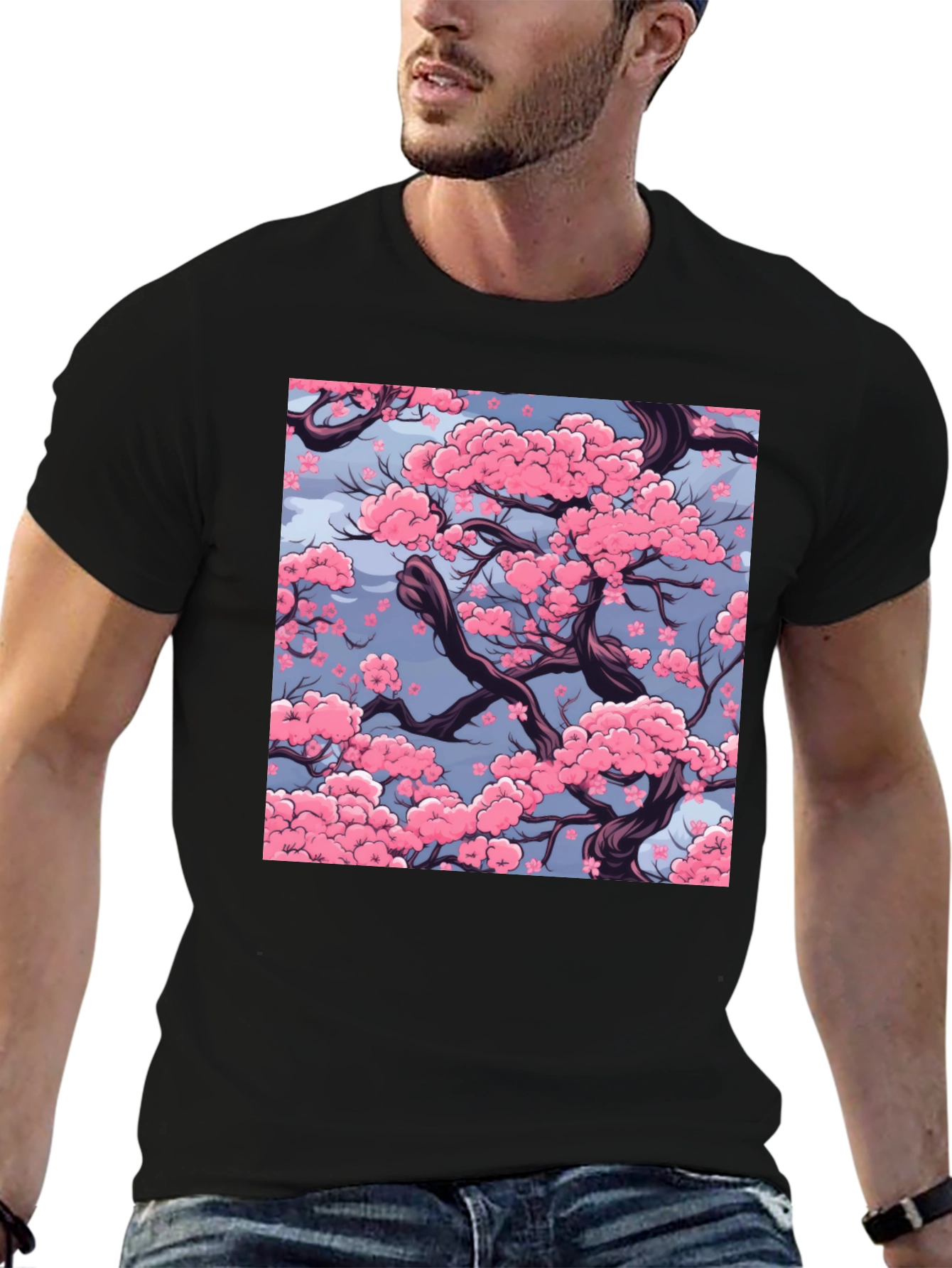 Cherry Blossom Graphic Tee - Stylish Menswear