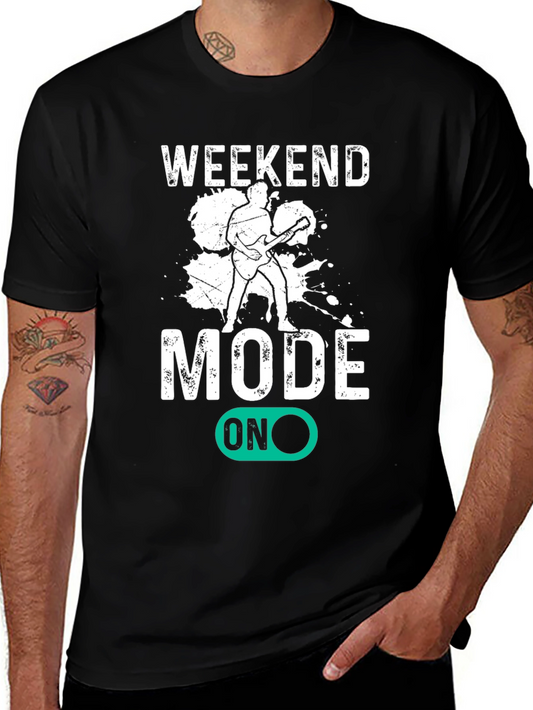 Weekend Mode On T-Shirt - Black Graphic Tee