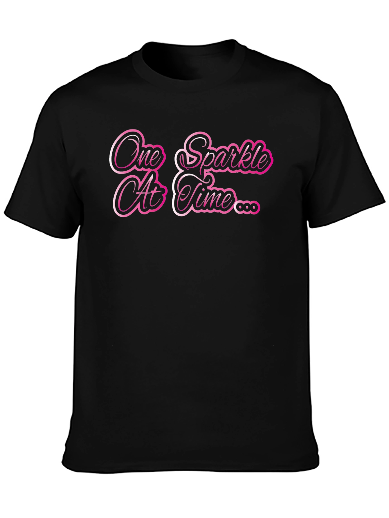 One Sparkle At A Time Black T-Shirt