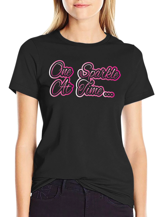 One Sparkle At A Time Black T-Shirt