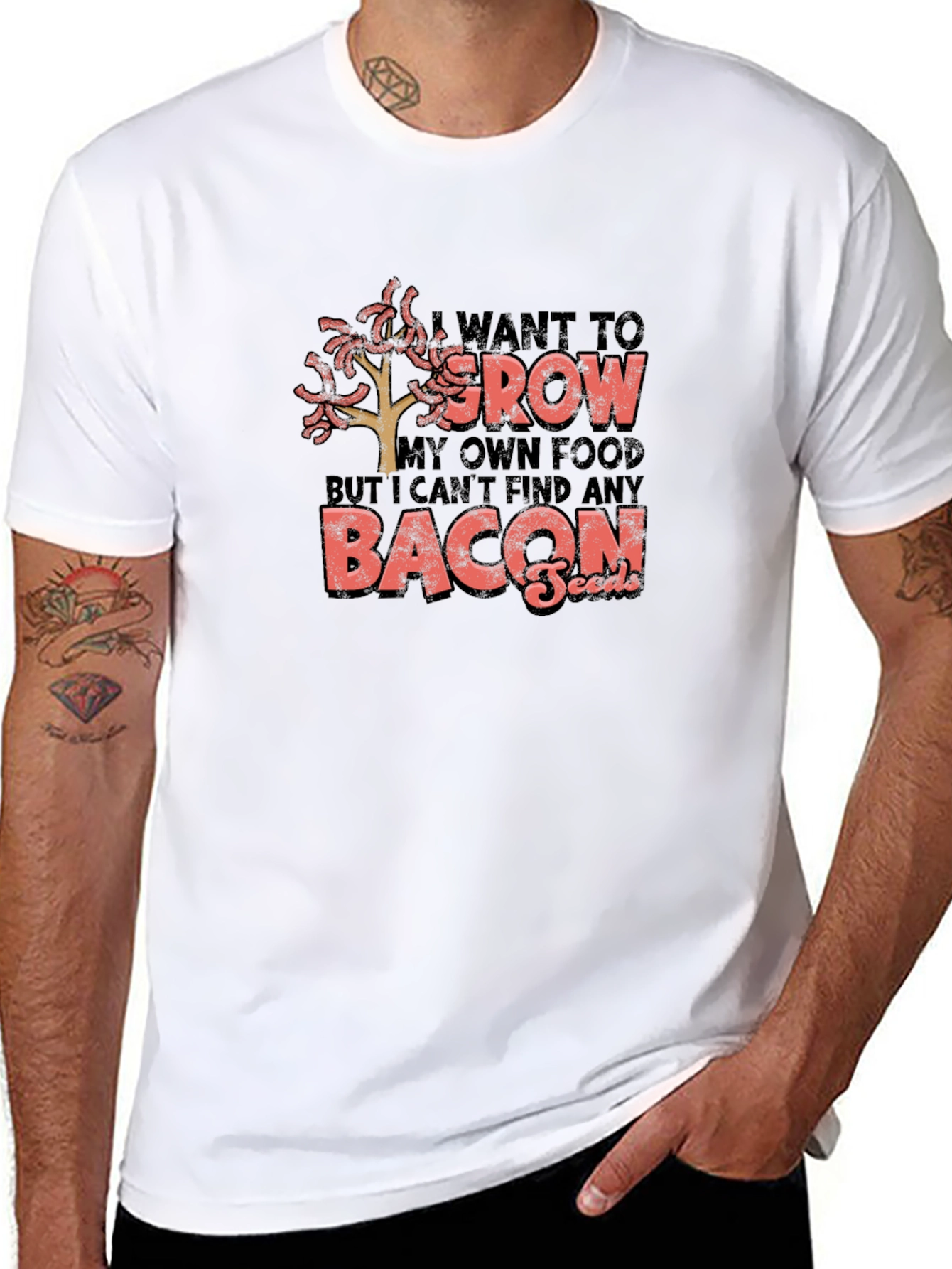 Funny Bacon Seeds Graphic Tee