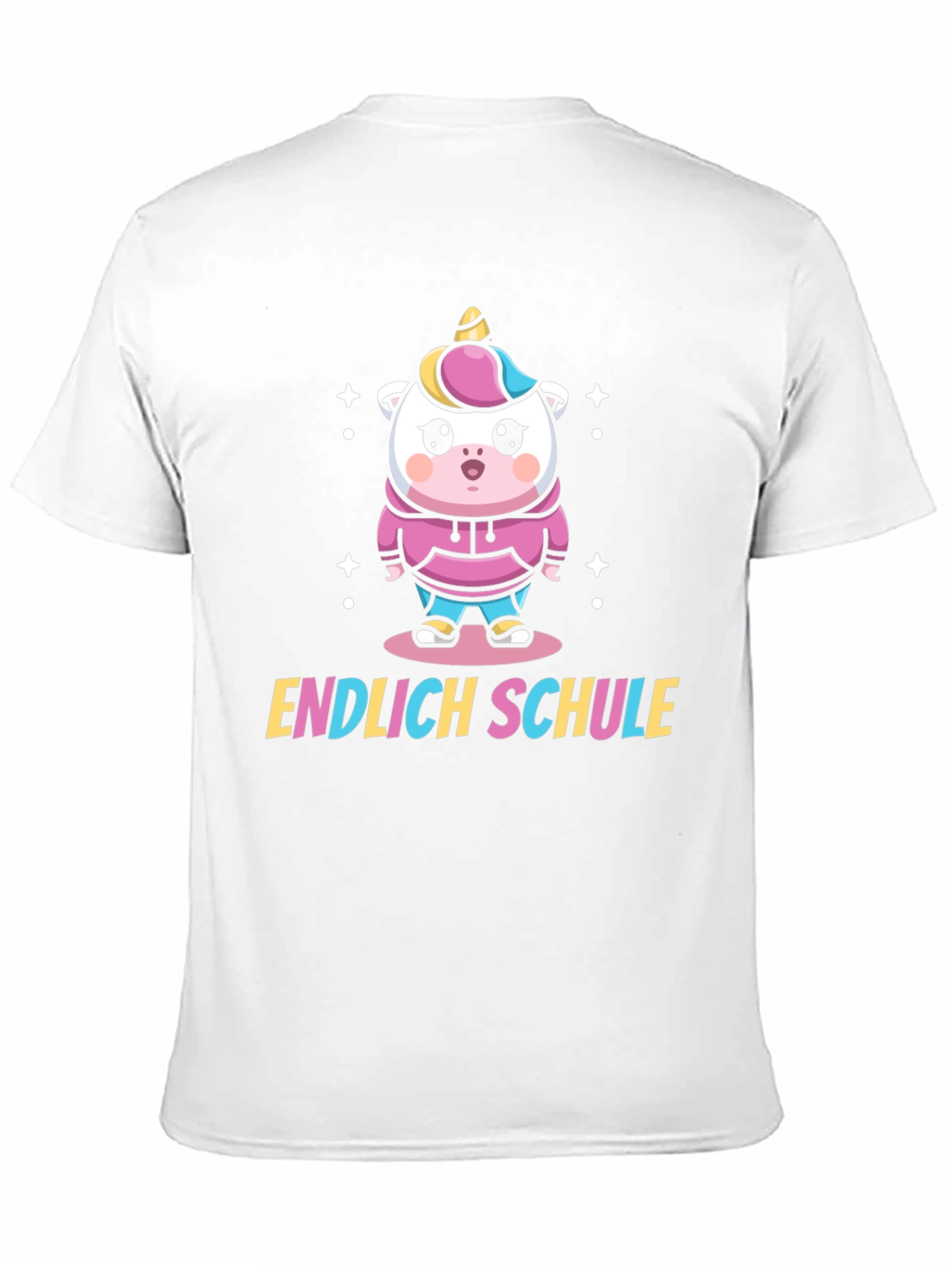 Finally School Unicorn Black T-Shirt