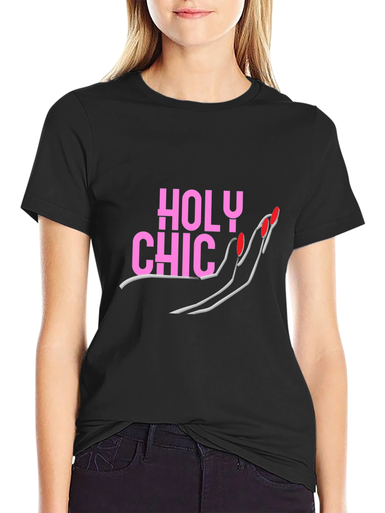 Holy Chic Graphic Tee - Fashionable Womens T-Shirt