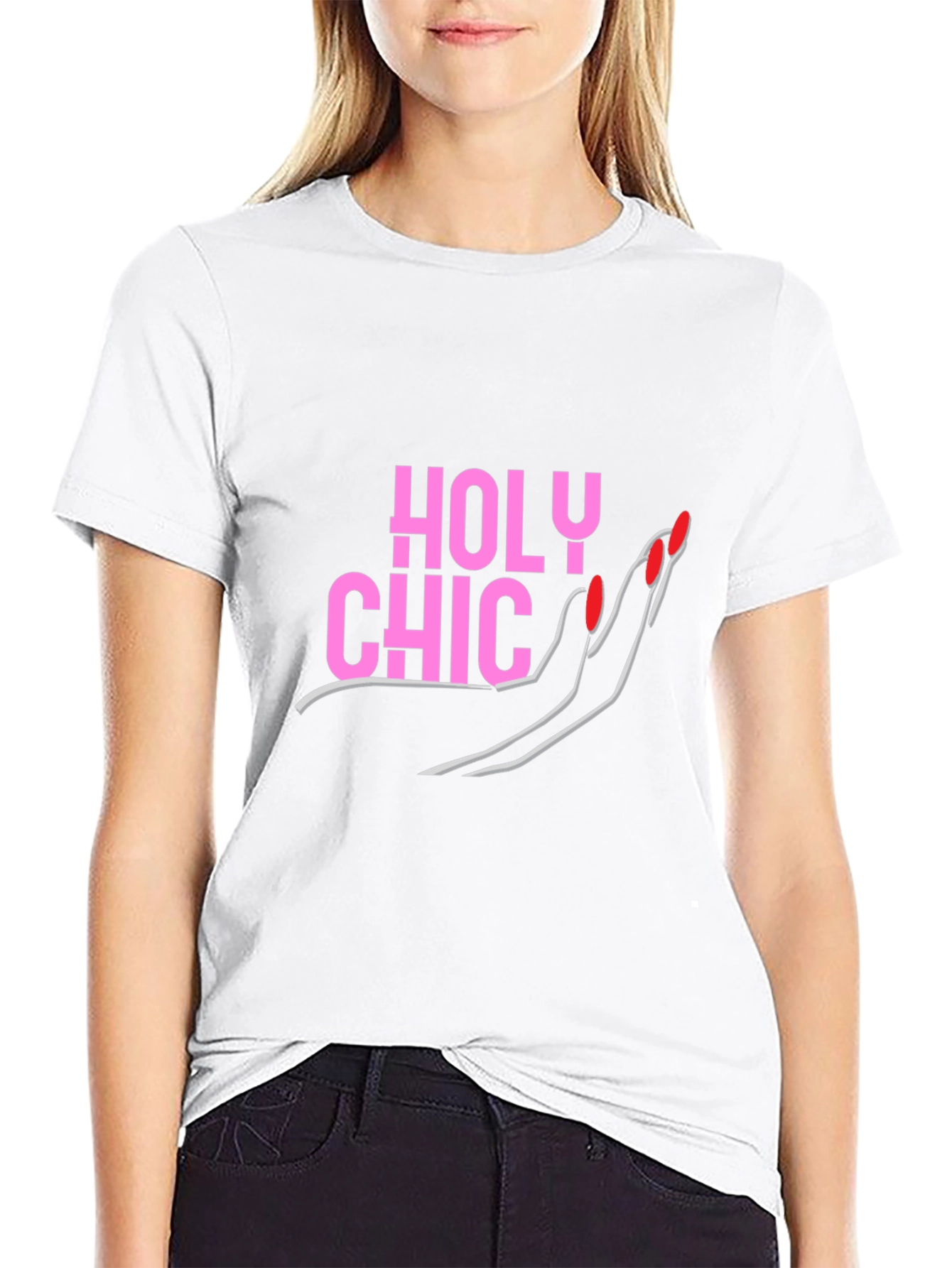 Holy Chic Graphic Tee - Fashionable Womens T-Shirt
