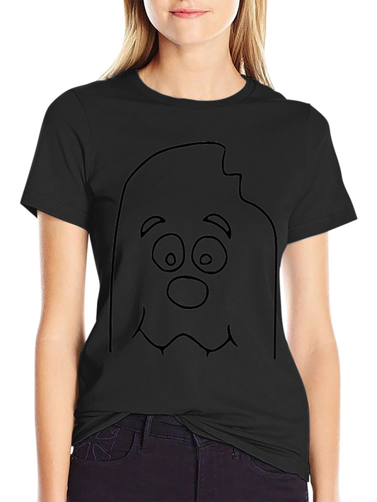 Cartoon Cookie Monster Bite Black T-Shirt