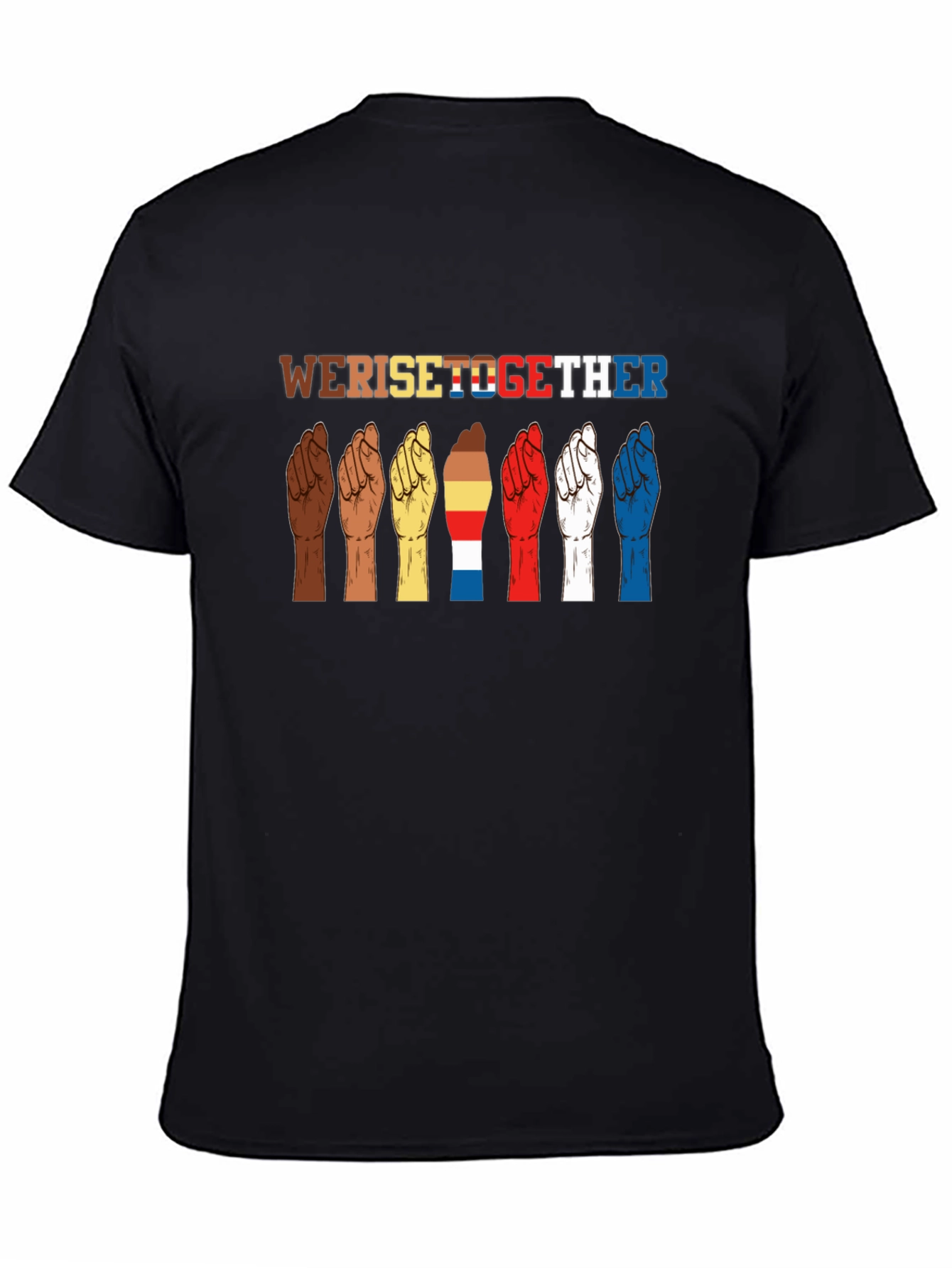 We Rise Together Graphic Tee - Black