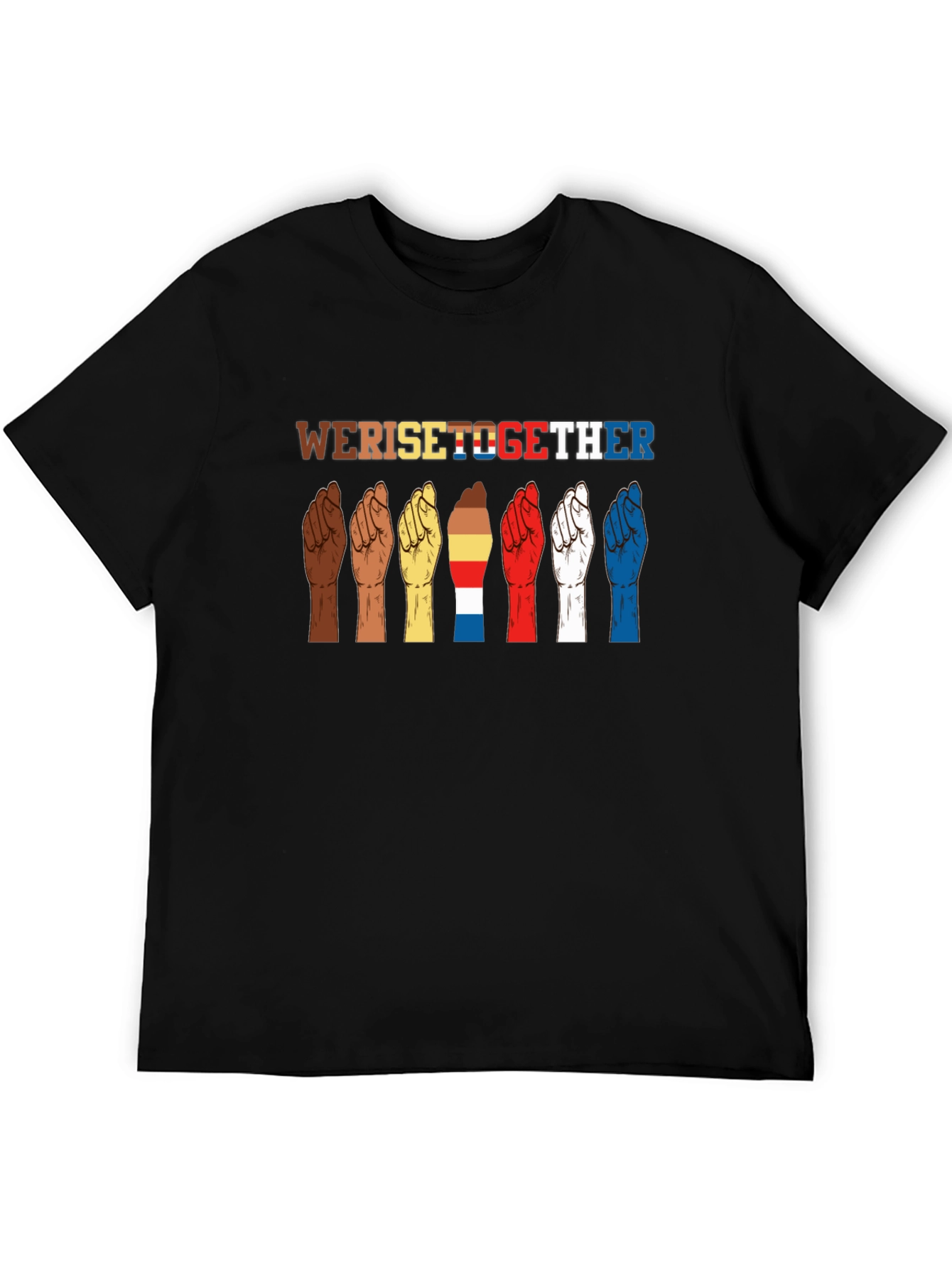 We Rise Together Graphic Tee - Black