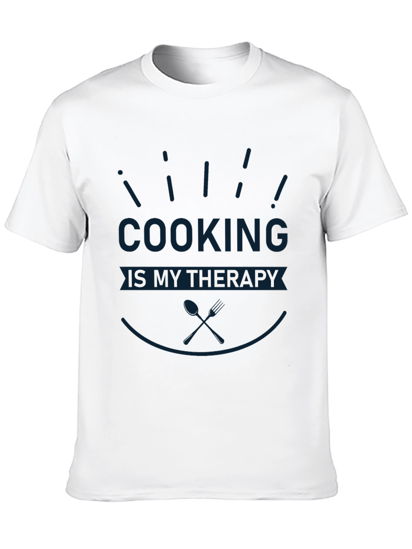 Cooking is My Therapy Black T-Shirt